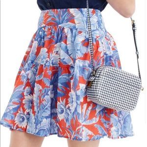 J.Crew Rio tropical floral Ratti tiered mini skirt